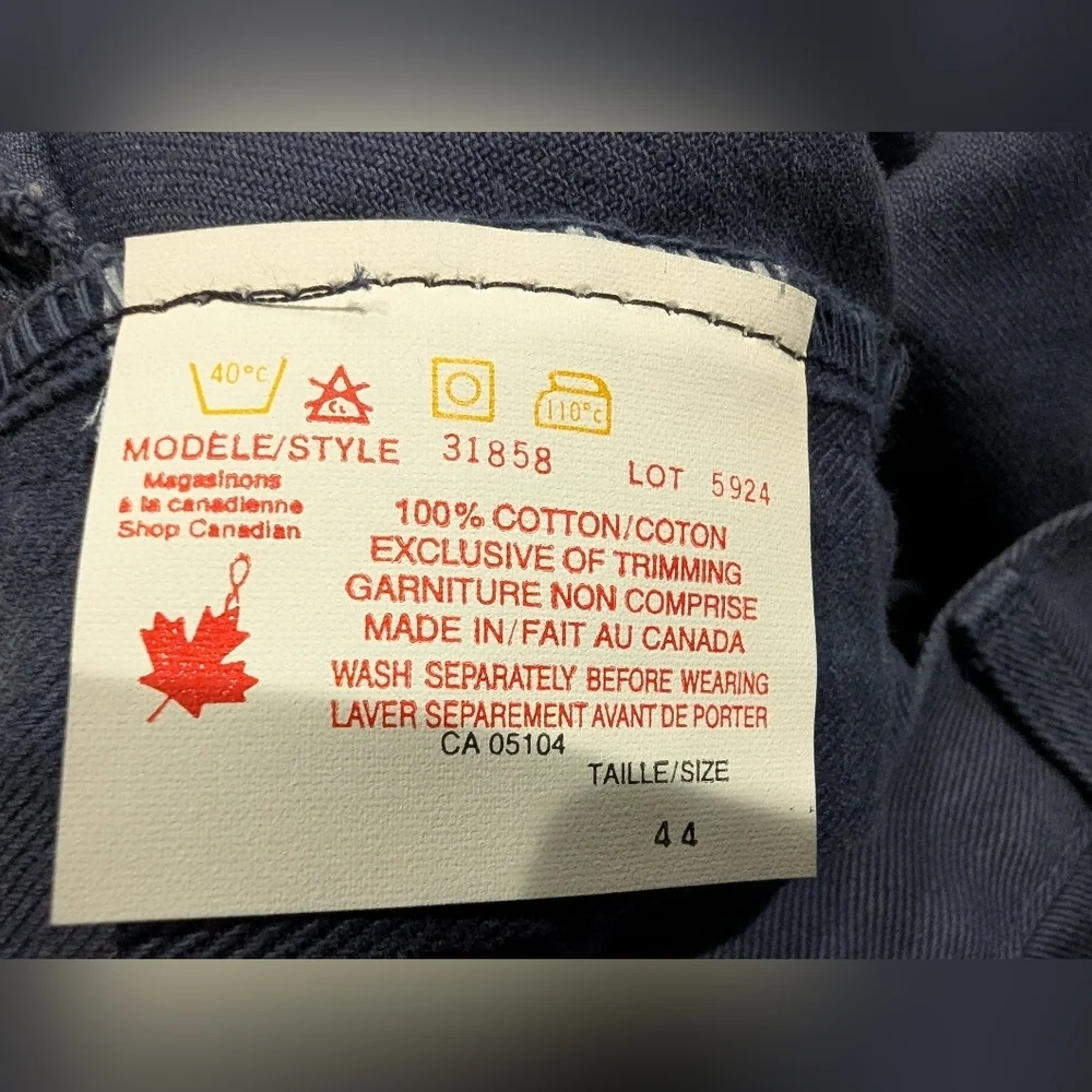 Vintage IMAGE Curvy Tapered High Waist Indigo blue Jeans 80's Sz44, Approx 16-18 - Picture 7 of 8